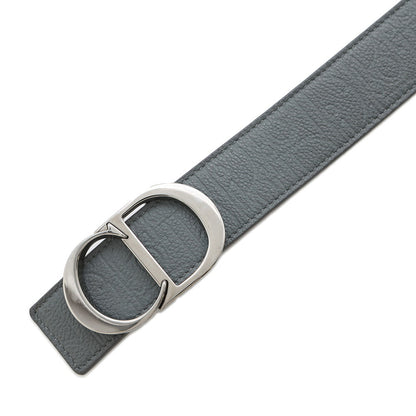 Dior CD Icon Reversible Belt Gray Leather Size 80