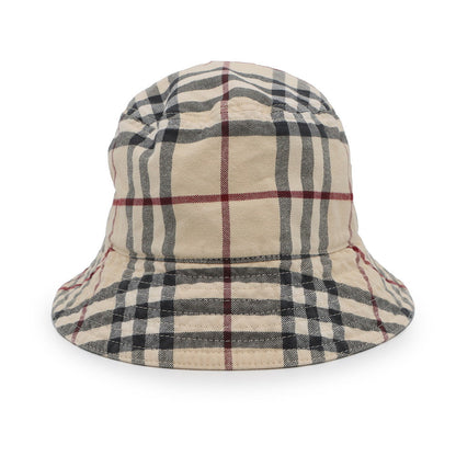 BURBERRY Check bucket hat Size M Beige Cotton100%