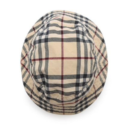 BURBERRY Check bucket hat Size M Beige Cotton100%