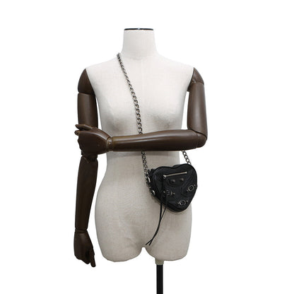 BALENCIAGA Luca Goal Heart ChainShoulder Black722781 Lambskin