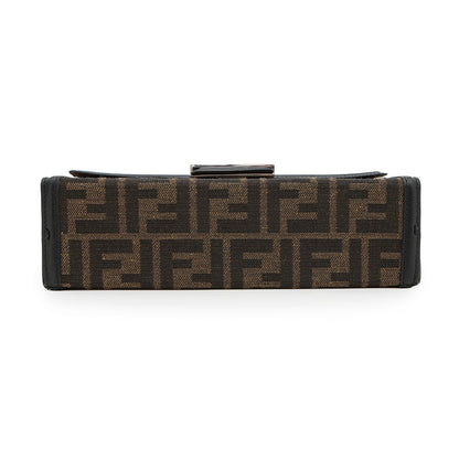 FENDI FENDIlicious Bucket Soft Trunk Zucca Pattern Brown/Black7VA565 Canvas Leather