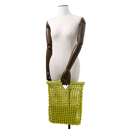 Bottega Veneta Point Top Handle Bag Green690634 Polyurethane Leather