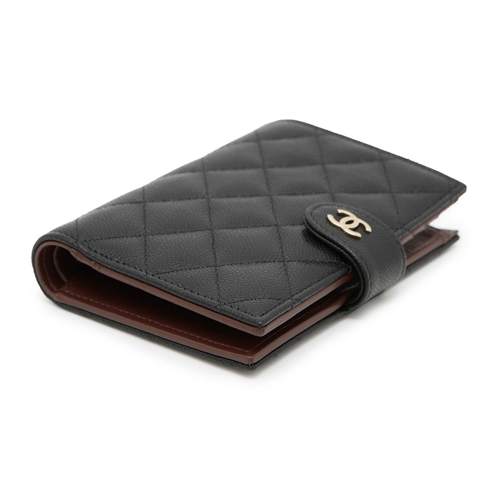 CHANEL passport case BlackAP3791 caviar