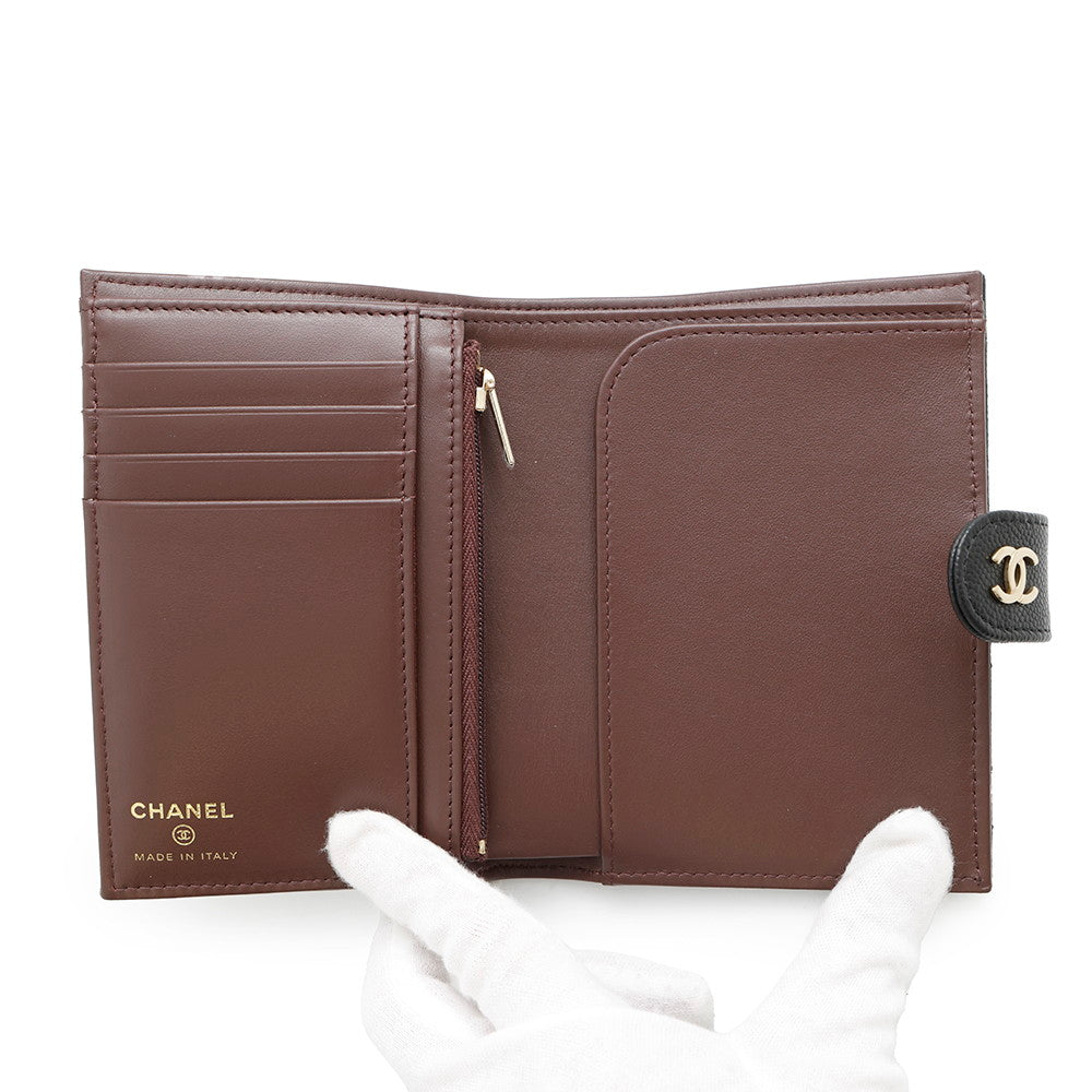 CHANEL passport case BlackAP3791 caviar
