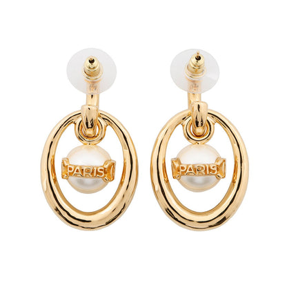 CHANEL Pearl logo Metal Faux Pearl