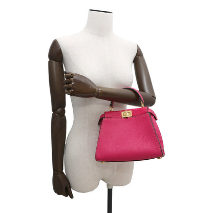 FENDI Selleria Peekaboo 2wayBag Pink8BN244 Leather Size Mini