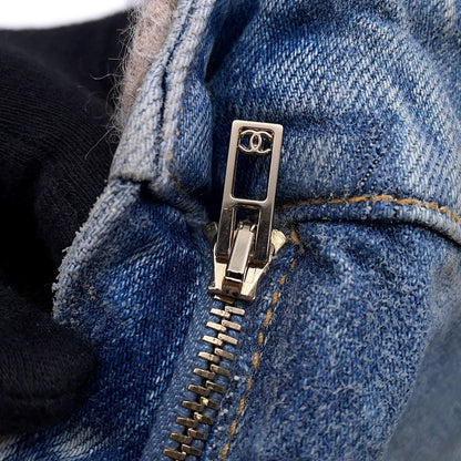 CHANEL Water Repellent Coated Denim Size 36 Light BlueP78309 V70488 Cotton 100%