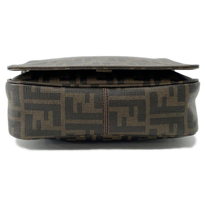 FENDI Zucca flap messenger bag Brown7VA215 PVC