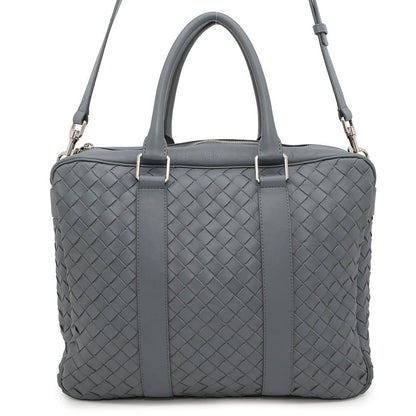 Bottega Veneta INTRECCIATO 2WAY Business Bag Gray Leather