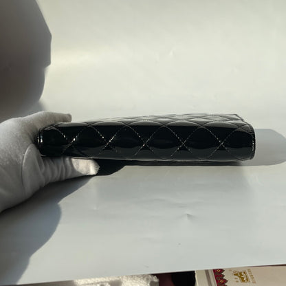 Chanel Wallet on Chain Classic Flap Black Patent Leather