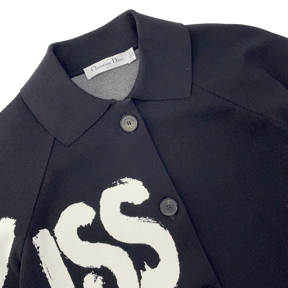 Dior Miss Dior Graphic Short Sleeve Jacket Size 36 Black454V13AM541 Rayon83% Polyester17%