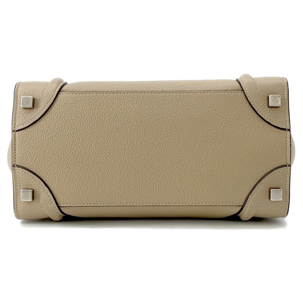 CELINE Luggage shopper Beige167793 Leather Size micro