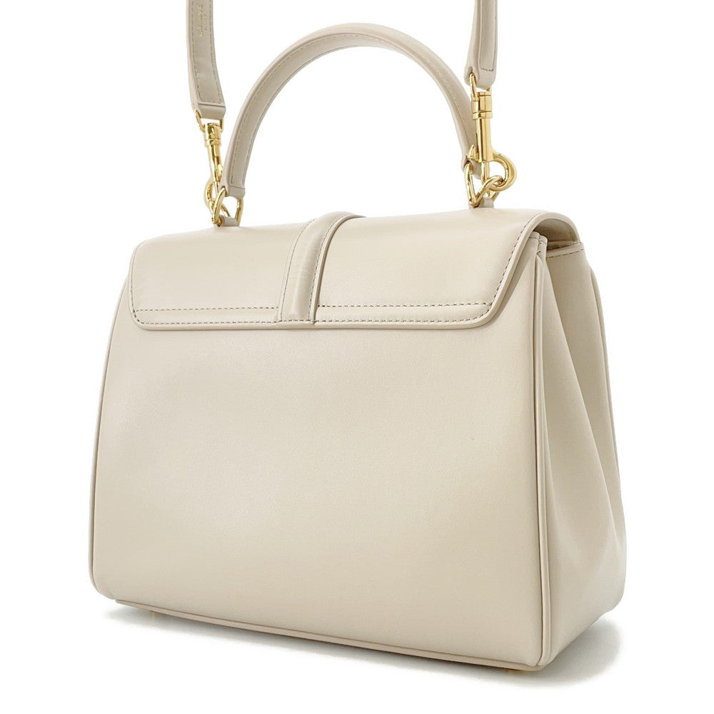 CELINE 16 SÃ¨ze Shoulder Bag Beige188003 Calf Leather Size Small