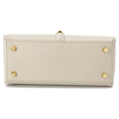 CELINE 16 SÃ¨ze Shoulder Bag Beige188003 Calf Leather Size Small