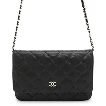 CHANEL Matelasse Chain wallet BlackAP0250 Lambskin