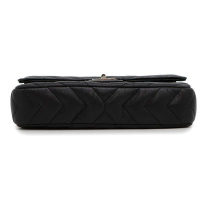 CHANEL Chevron 2.55 ChainShoulderPouch BlackAP2215 Lambskin