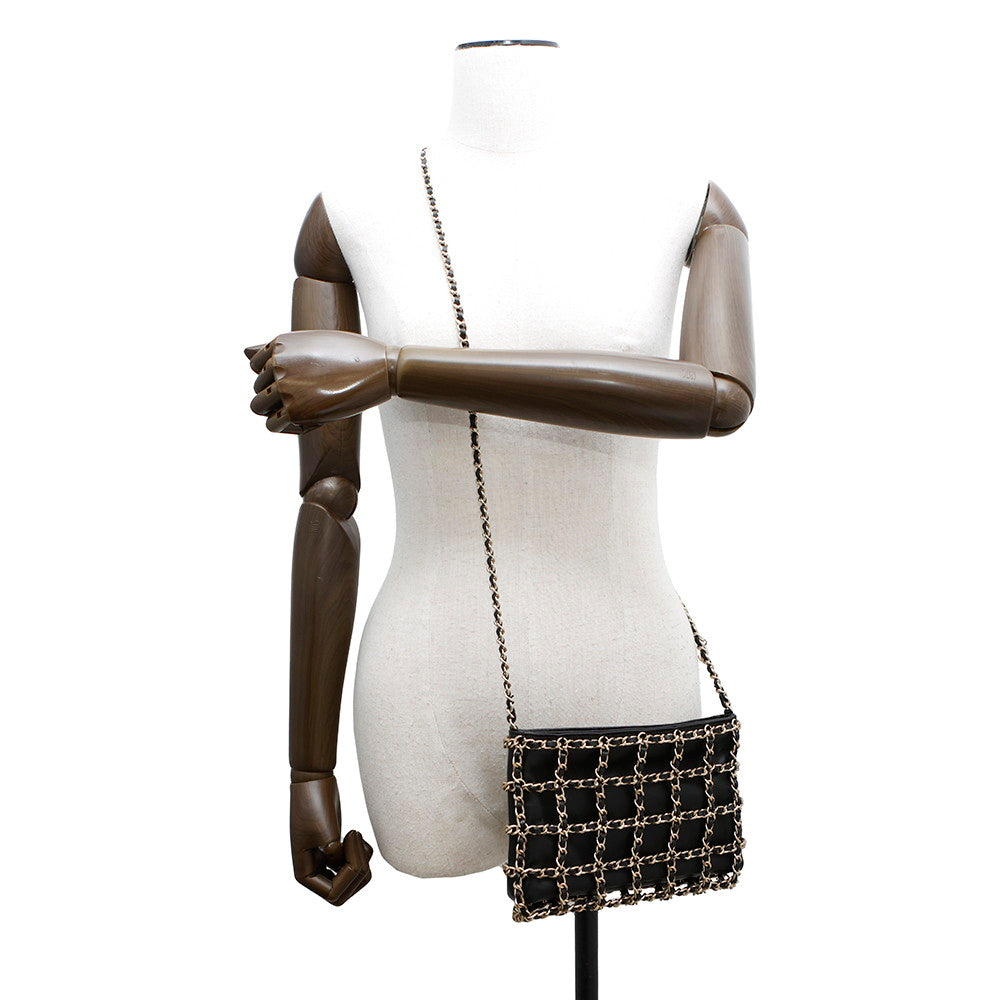 CHANEL Chain Shoulder Bag BlackAS1622 Lambskin