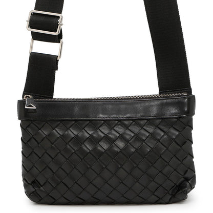 Bottega Veneta INTRECCIATO Duo Shoulder Bag Black651938 Leather