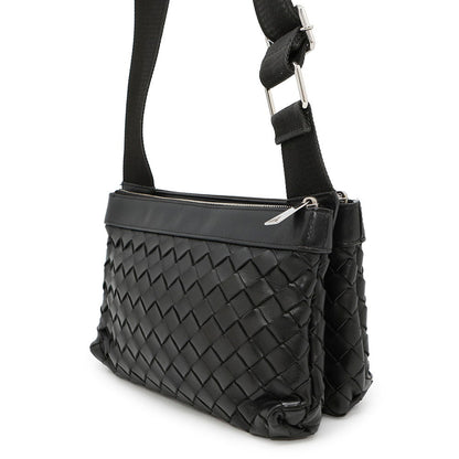 Bottega Veneta INTRECCIATO Duo Shoulder Bag Black651938 Leather