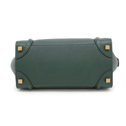 CELINE Luggage shopper Dark Green189793 Leather Size micro