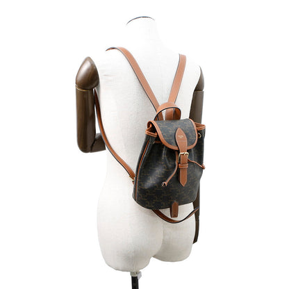 CELINE Triomphe Falco Mini Backpack Tan197662 PVC Calf Leather