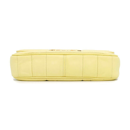 CELINE Mono Chrome Chain Shoulder Bag Yellow111273 Leather