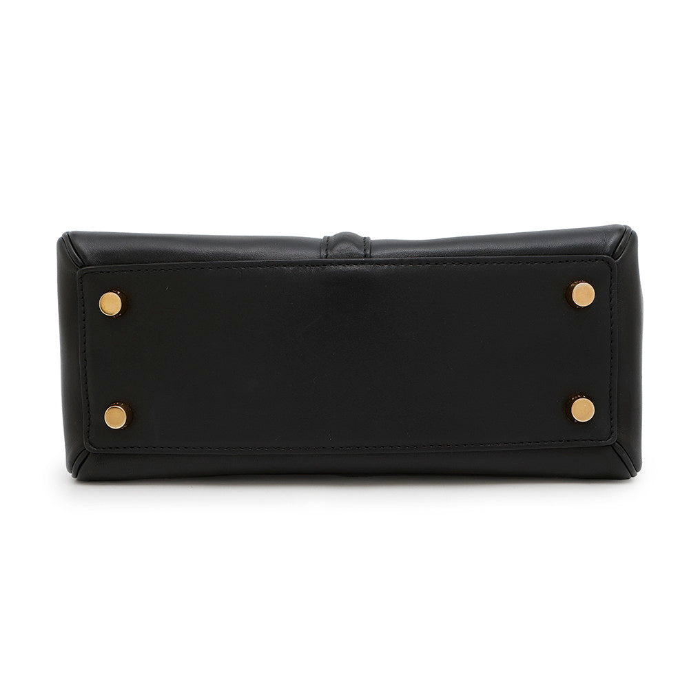 CELINE 16 SEISE 2WAY Handbag Black188003 Calf Leather Size Small
