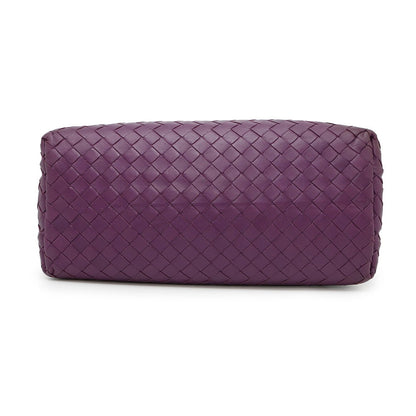 Bottega Veneta INTRECCIATO Roma Handbag Purple489509 INTRECCIATOLeather Size Small