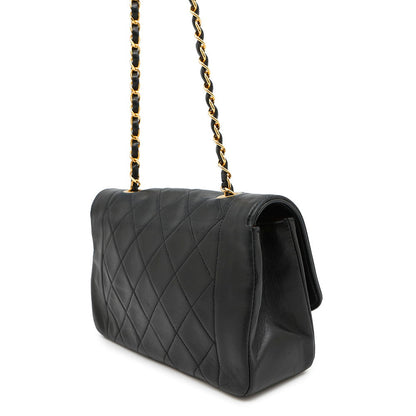 CHANEL Diana Chain Shoulder Bag BlackA01164 Lambskin Size 22