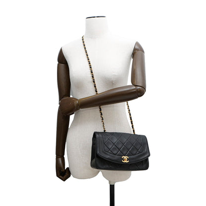 CHANEL Diana Chain Shoulder Bag BlackA01164 Lambskin Size 22