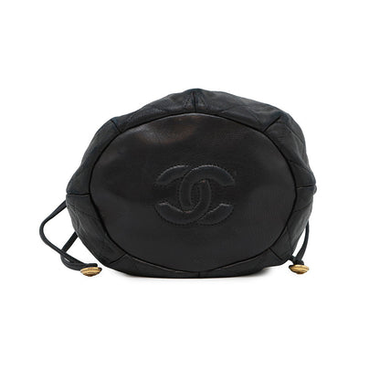 CHANEL ChainDrawstring BagBag Black Lambskin