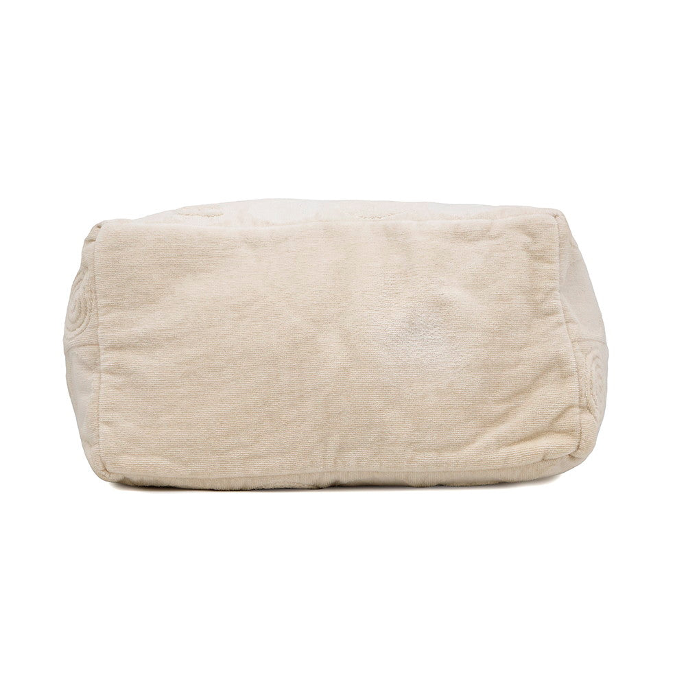 CHANEL Beach bag Ivory Cotton100%