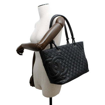 CHANEL Cambon line tote BlackA25169 Lambskin Size Large