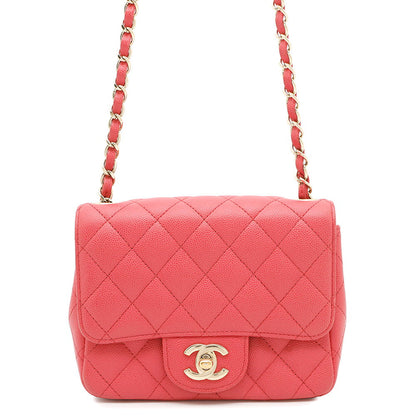 CHANEL Matelasse ChainShoulder Bag PinkA35200 Caviar Leather Size 18