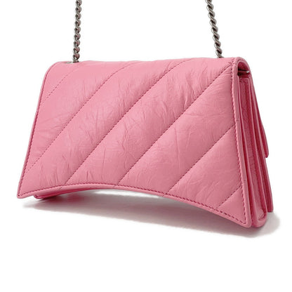 BALENCIAGA Crush 2WAY Shoulder Bag Pink736016 Leather Size XS