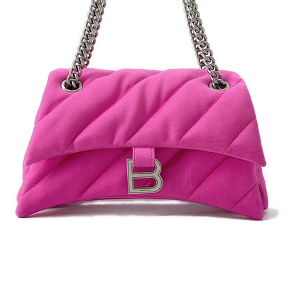 BALENCIAGA Crush 2way Quilted Bag Pink782088 Nylon Size S