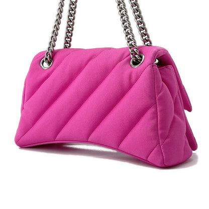 BALENCIAGA Crush 2way Quilted Bag Pink782088 Nylon Size S