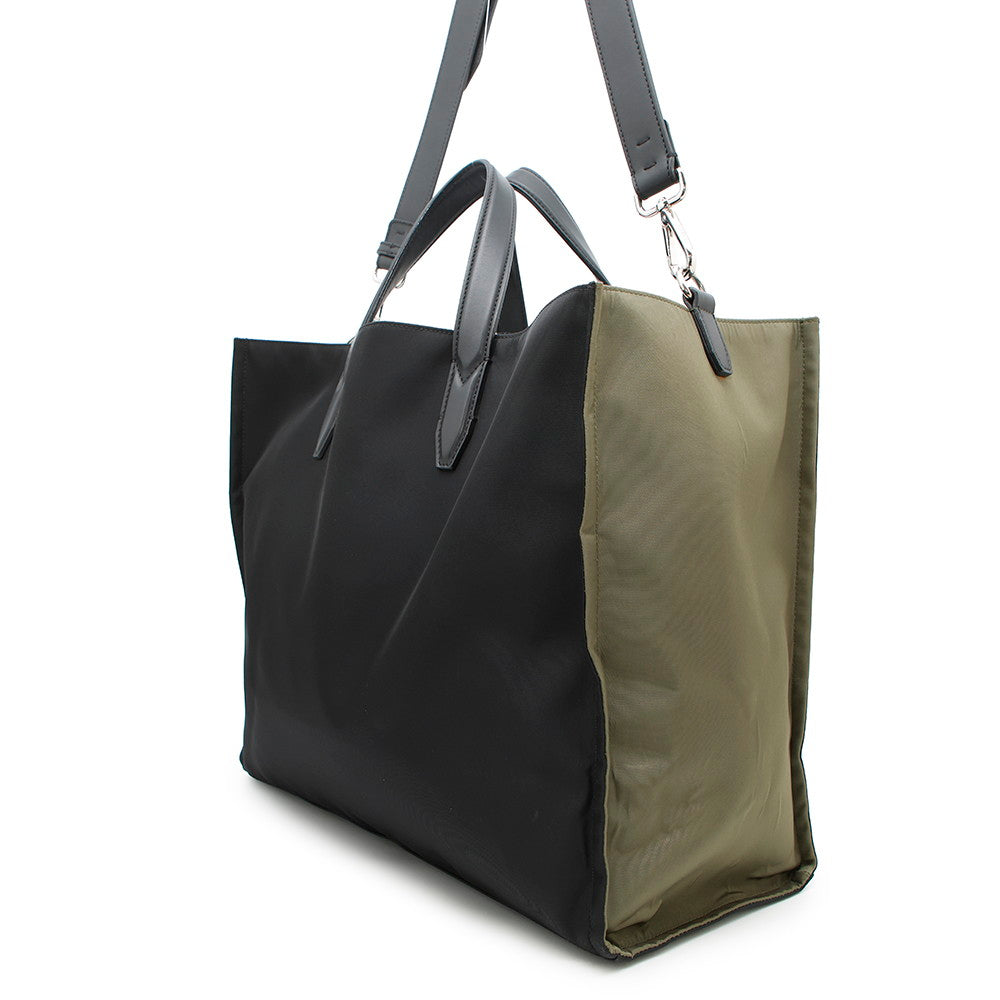 FENDI 2wayTote Bag Black/Khaki7VA390 Nylon Leather