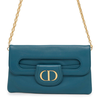 Dior Caro ChainShoulder Clutch Bag BlueM8641U Leather