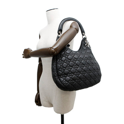 Dior Canage One Shoulder Bag Black Leather