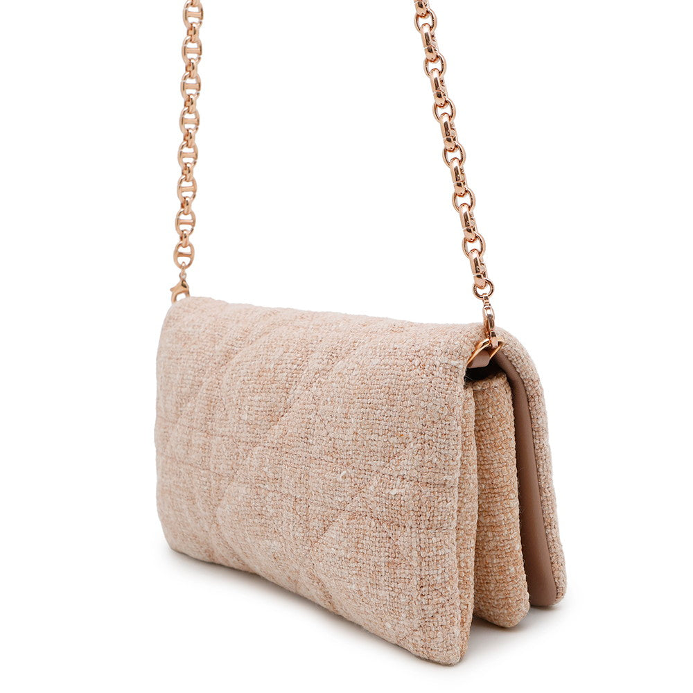 Dior Caro ChainShoulder Bag Pink Tweed