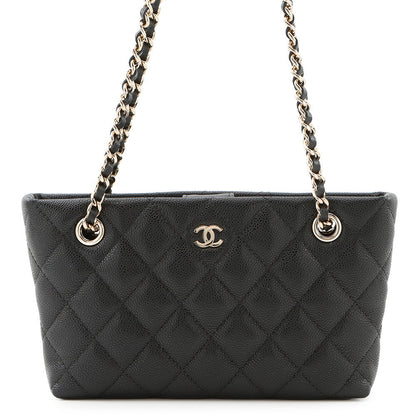 CHANEL Timeless Classics Line ChainClutch Bag BlackAP4423 Caviar Leather