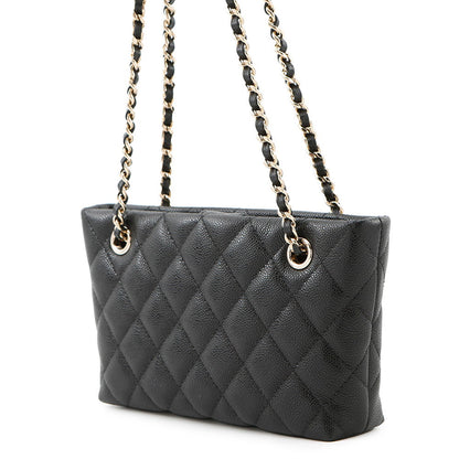 CHANEL Timeless Classics Line ChainClutch Bag BlackAP4423 Caviar Leather