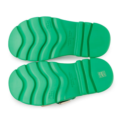 Bottega Veneta Flash Sandals with Double Belt Parakeet690034 Rubber Size 45