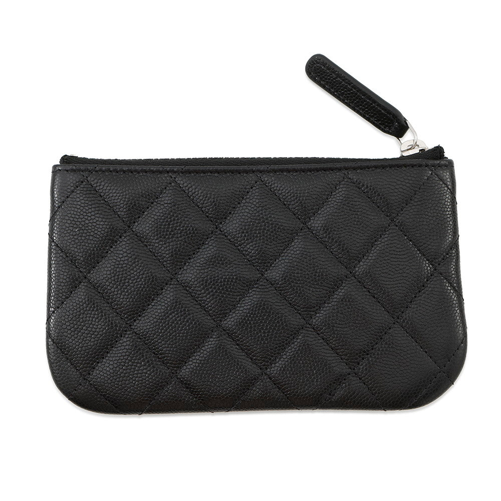 CHANEL Matelasse Star CC Logo Zip Pouch Coin Purse BlackAP4811 Soft Caviar Leather/Rhinestone