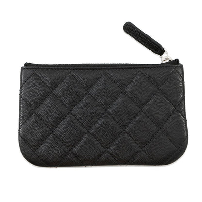 CHANEL Matelasse Star CC Logo Zip Pouch Coin Purse BlackAP4811 Soft Caviar Leather/Rhinestone