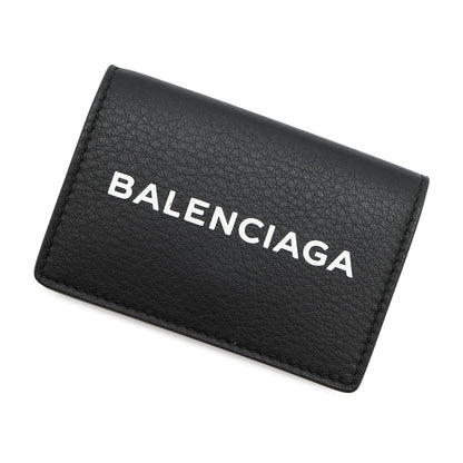 BALENCIAGA Everyday Tri-fold Wallet Black505055 Leather