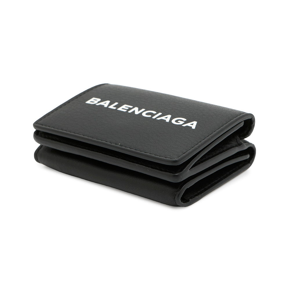 BALENCIAGA Everyday Tri-fold Wallet Black505055 Leather