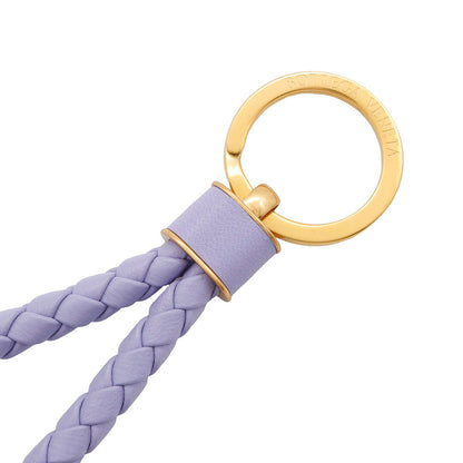 Bottega Veneta INTRECCIATO KEY HOLDER Purple651820 Lamb Leather