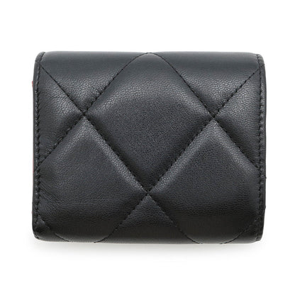 CHANEL 19 Flap Tri-fold Compact Wallet BlackAP1064 Lambskin